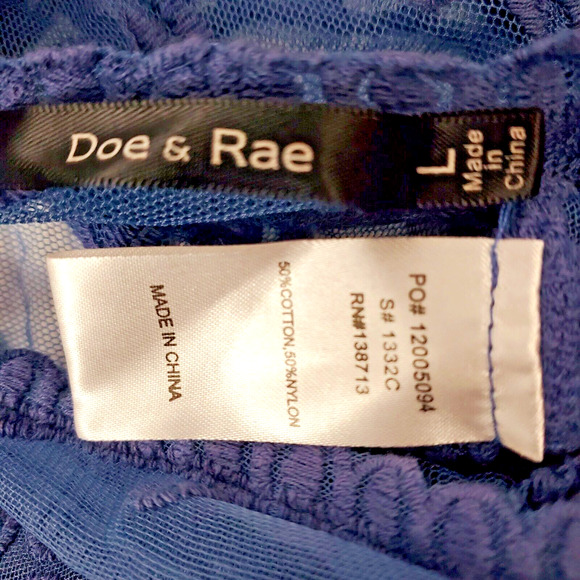 Anthropologie Doe & Rae Top L Lace Vest Mesh Embroidered Romantic Cardiga Duster - Picture 6 of 7